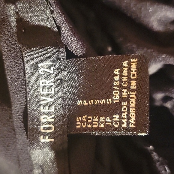 Forever 21 Classic Black Mini Dress with Singed Waist, Size: S - Picture 6 of 8